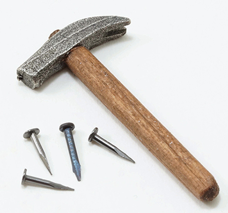Carpenters Claw Hammer and Nails by Sir Thomas Thumb TT773 ...