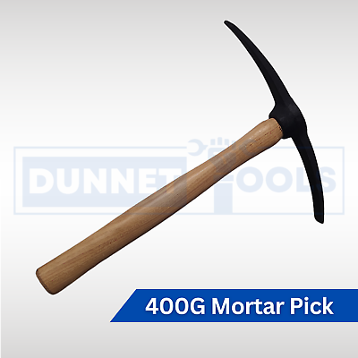 Mortar Pickaxe Hammer 400g Brick Hickory Handle Double Ended Pick ...