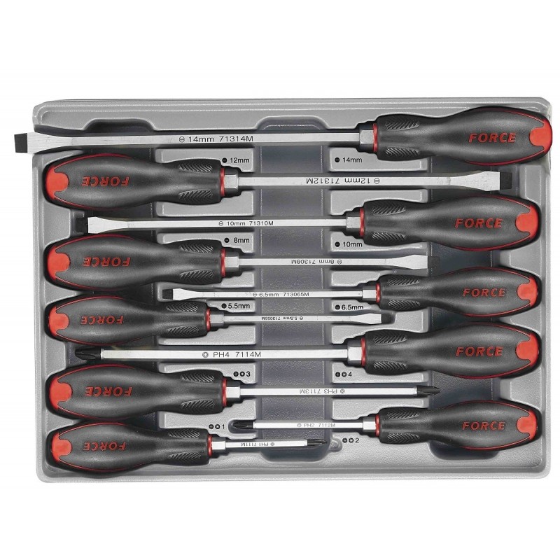 Hammer screwdriver set 10pc FORCE
