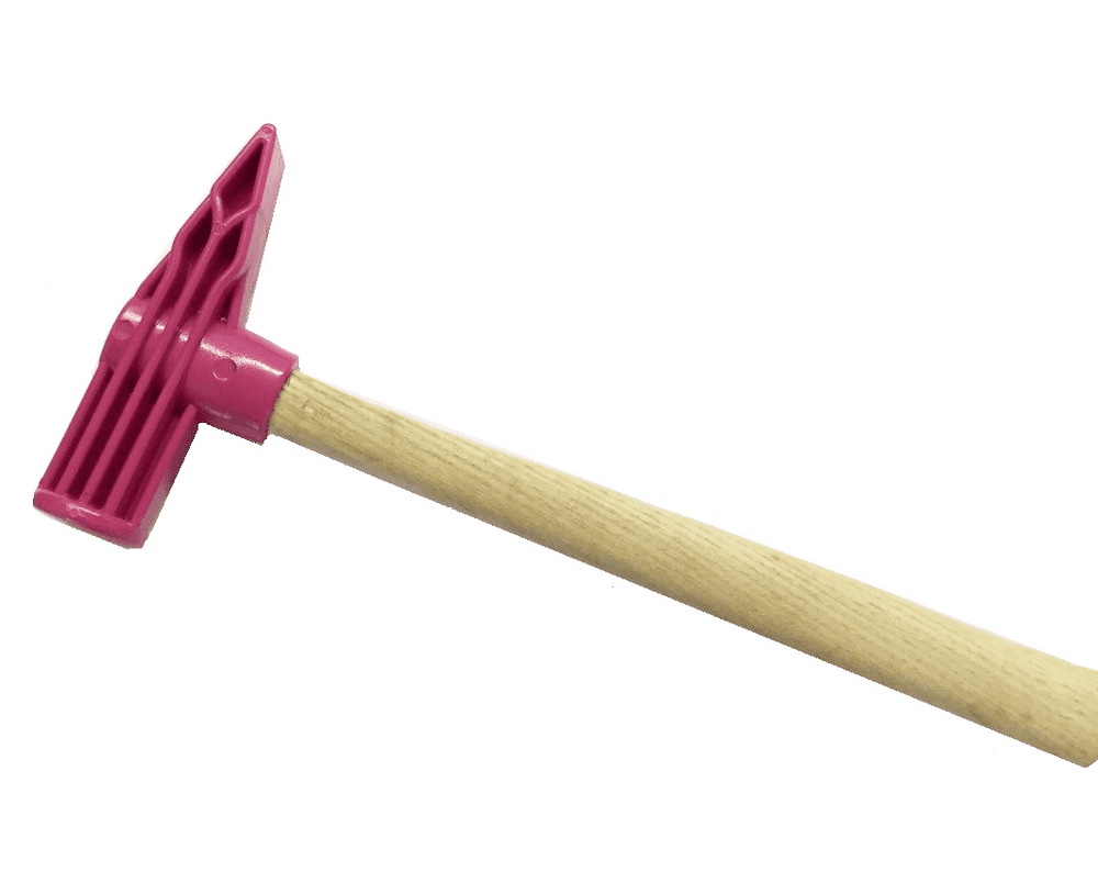 Linic Nylon Wedge and Flat End Hammer, PINK, Jewellery, Craft, Dapping