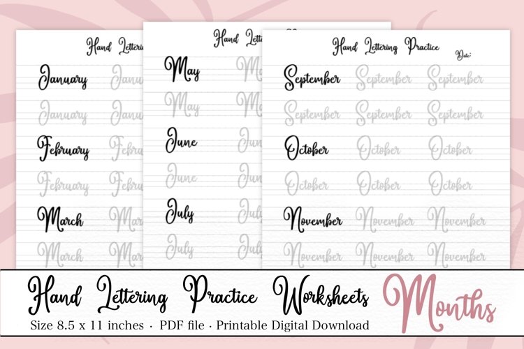 hand lettering practice worksheet