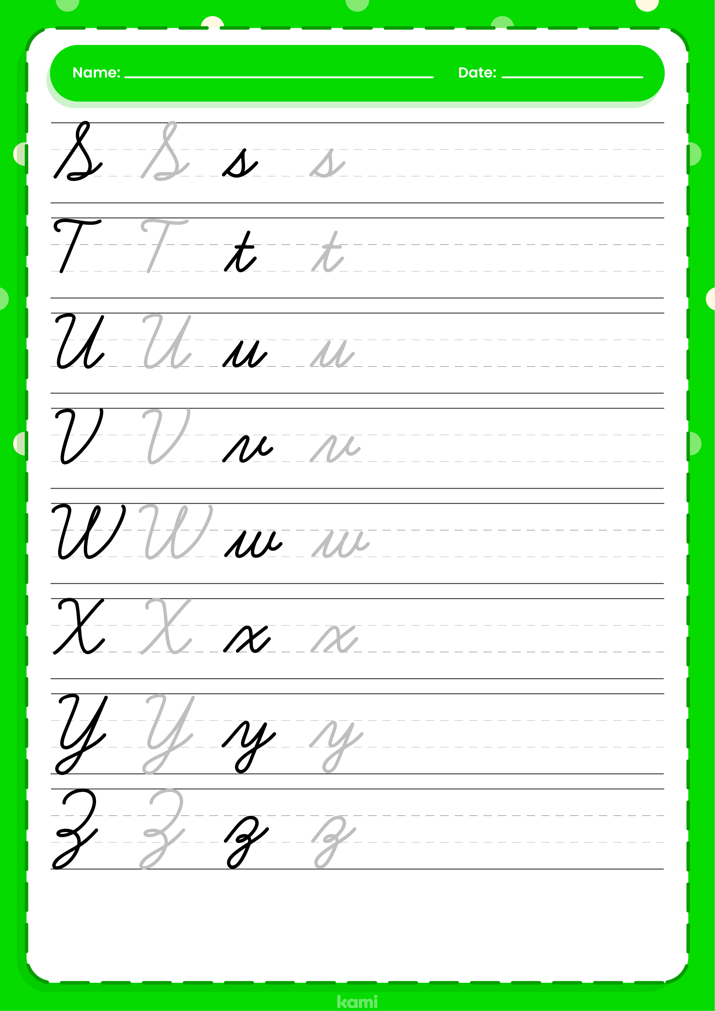 Cursive Handwriting Worksheet for Teachers | Perfect for grades ...