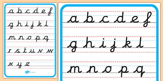 handwriting alphabet