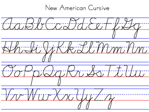 handwriting alphabet