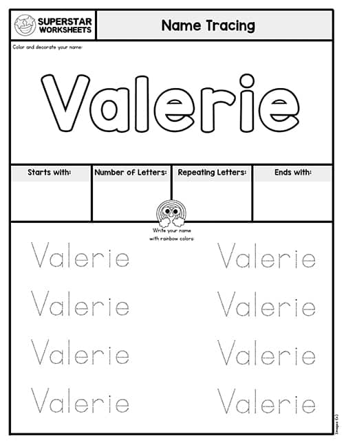 Name Tracing Worksheets -Worksheets Library