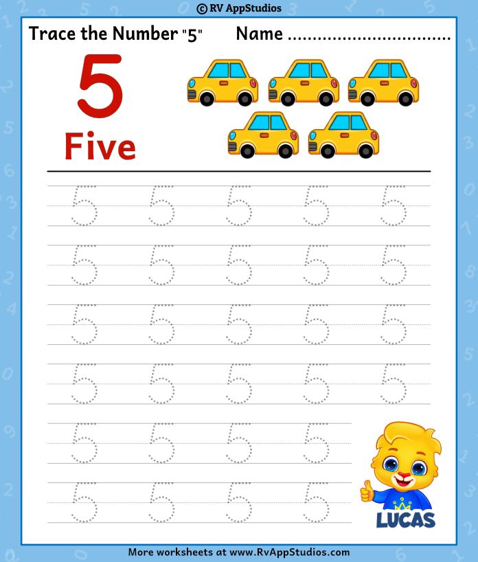 handwriting numbers worksheet