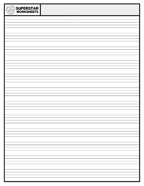 Handwriting Paper -Worksheets Library