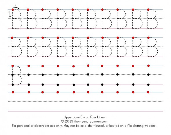 Level 3 handwriting worksheets - uppercase - The Measured Mom