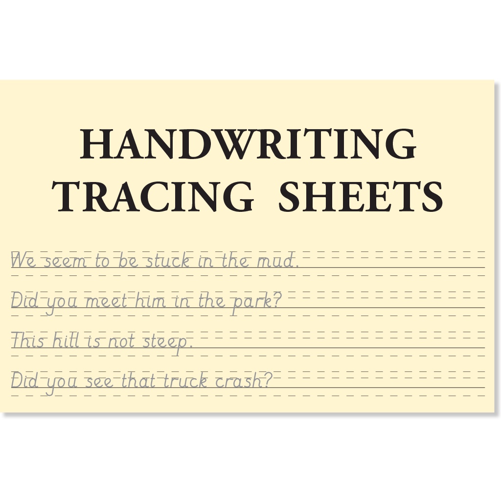 handwriting tracing worksheet