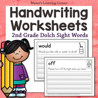 Handwriting Worksheets for Kids: Color Words - Mamas Learning Corner