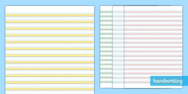 Blank Handwriting Sheets - Primary School (Lehrer gemacht)