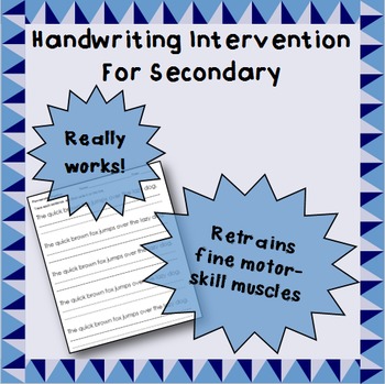 Handwriting practice - middle/high school by Mad Eye Moody Productions