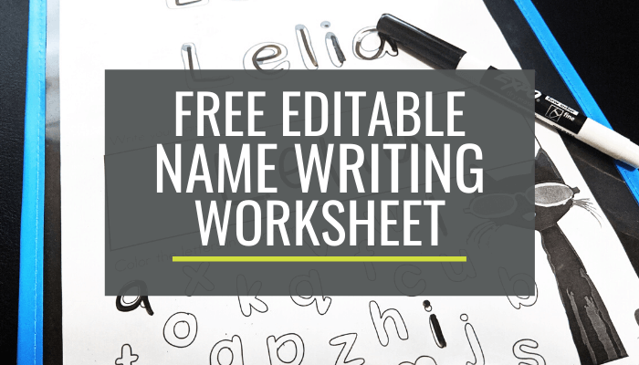 Free Name Writing Practice Sheet for Kindergarten - KindergartenWorks