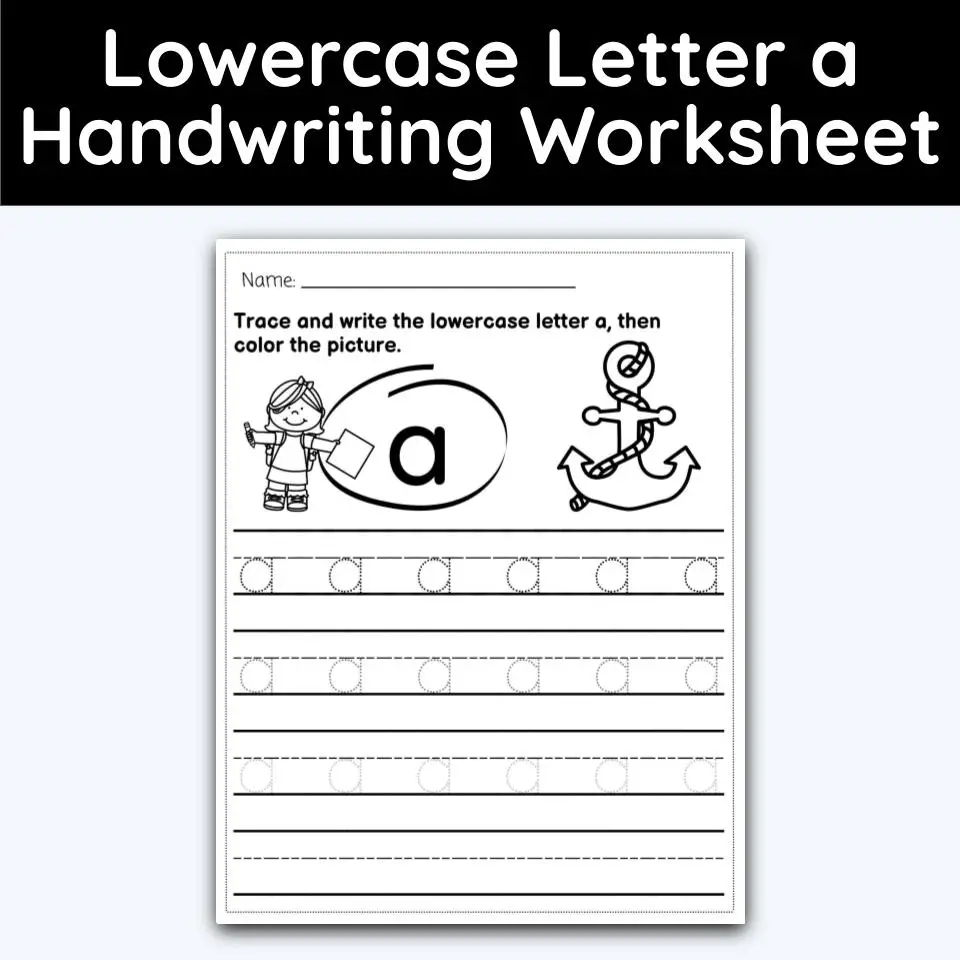 handwriting worksheet lowercase letters