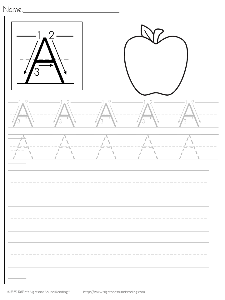 Handwriting Worksheets Free Printable | Mrs. Karles Sight and ...