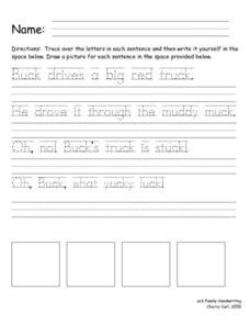 Handwriting Practice: Sentences Lesson Plan for Pre-K - 2nd Grade ...