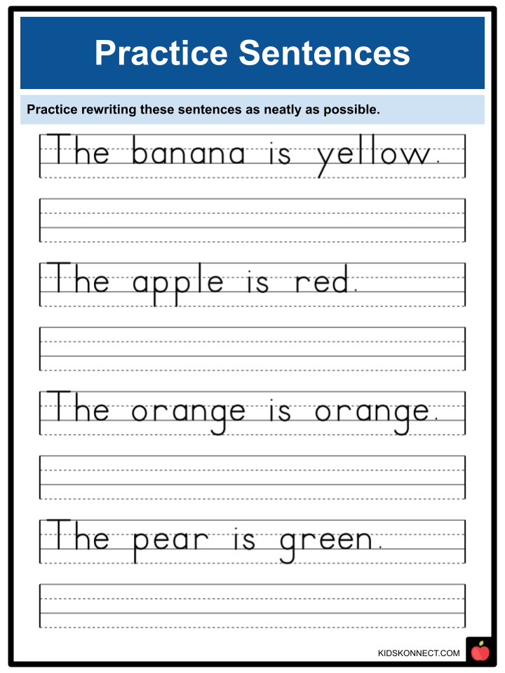 Handwriting Worksheets for Kids | KidsKonnect