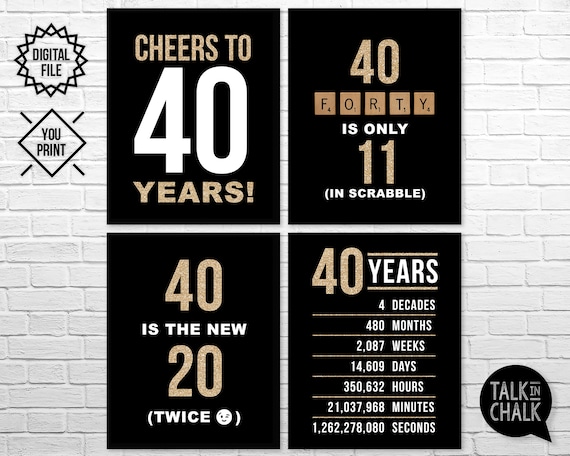 Free happy 40th birthday printable signs Download Free happy 40th Free happy 40th birthday printable signs Download Free happy 40th