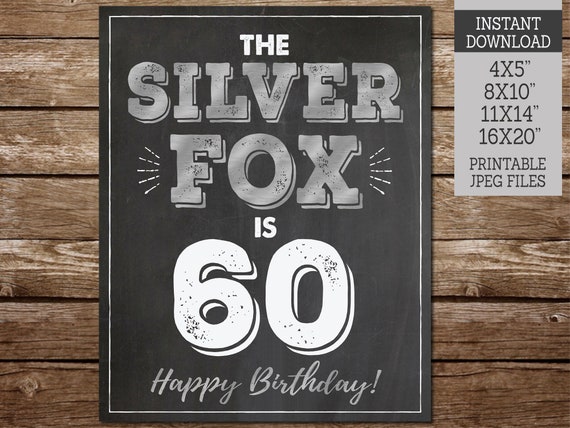 happy 60th birthday printable signs