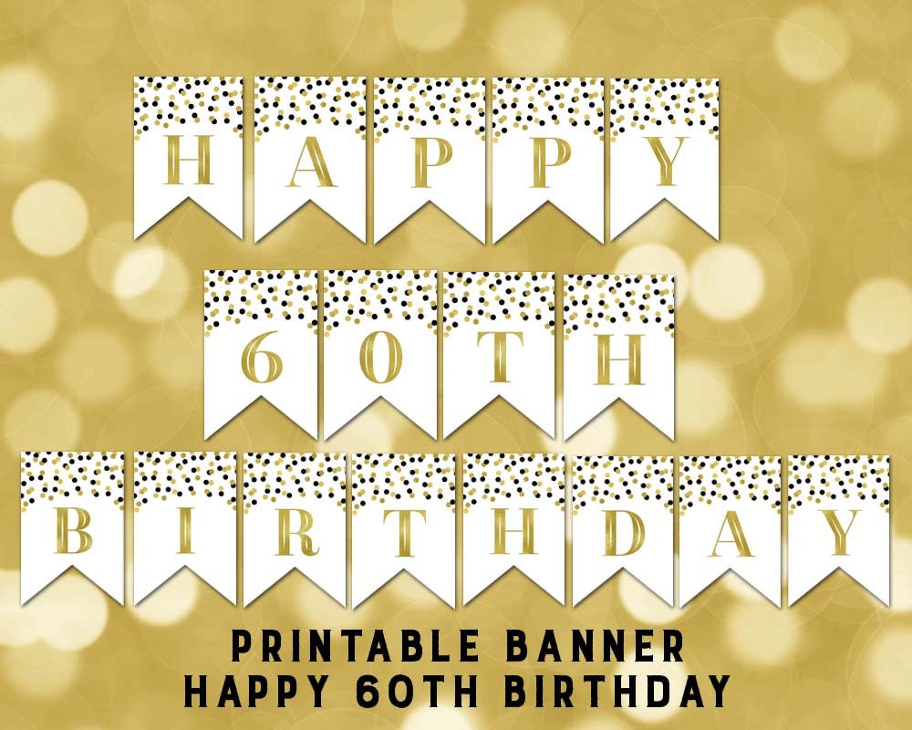 happy 60th birthday printable signs