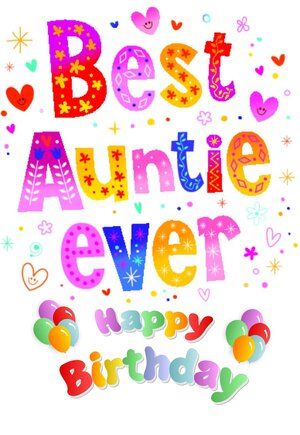 happy birthday auntie printable