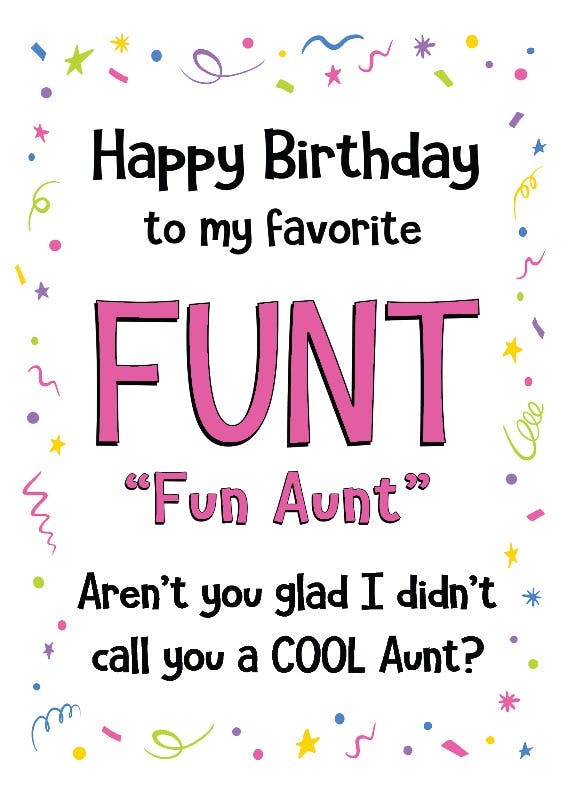 happy birthday auntie printable