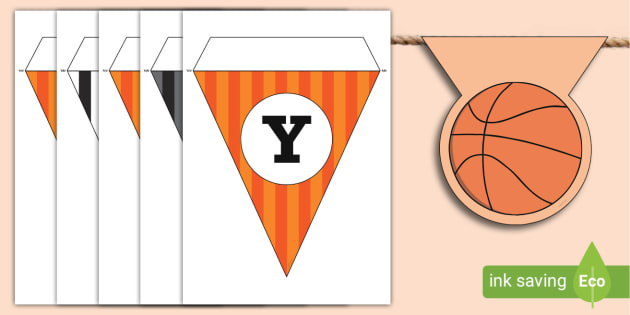 FREE! - Birthday Themed Basketball Bunting | Display | Twinkl