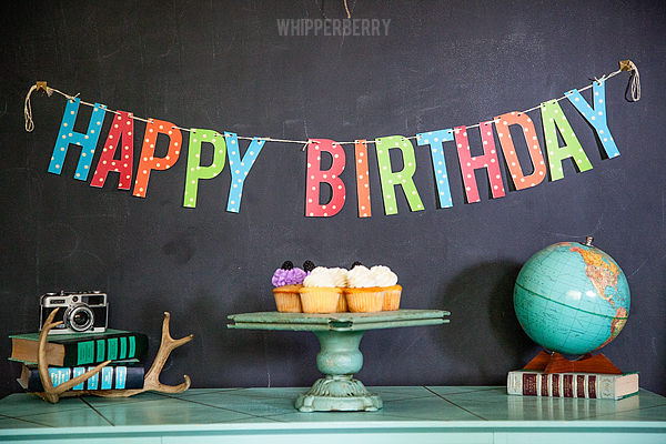 Gold Polka Dot Happy Birthday Banner + 7 More Free Birthday Printables