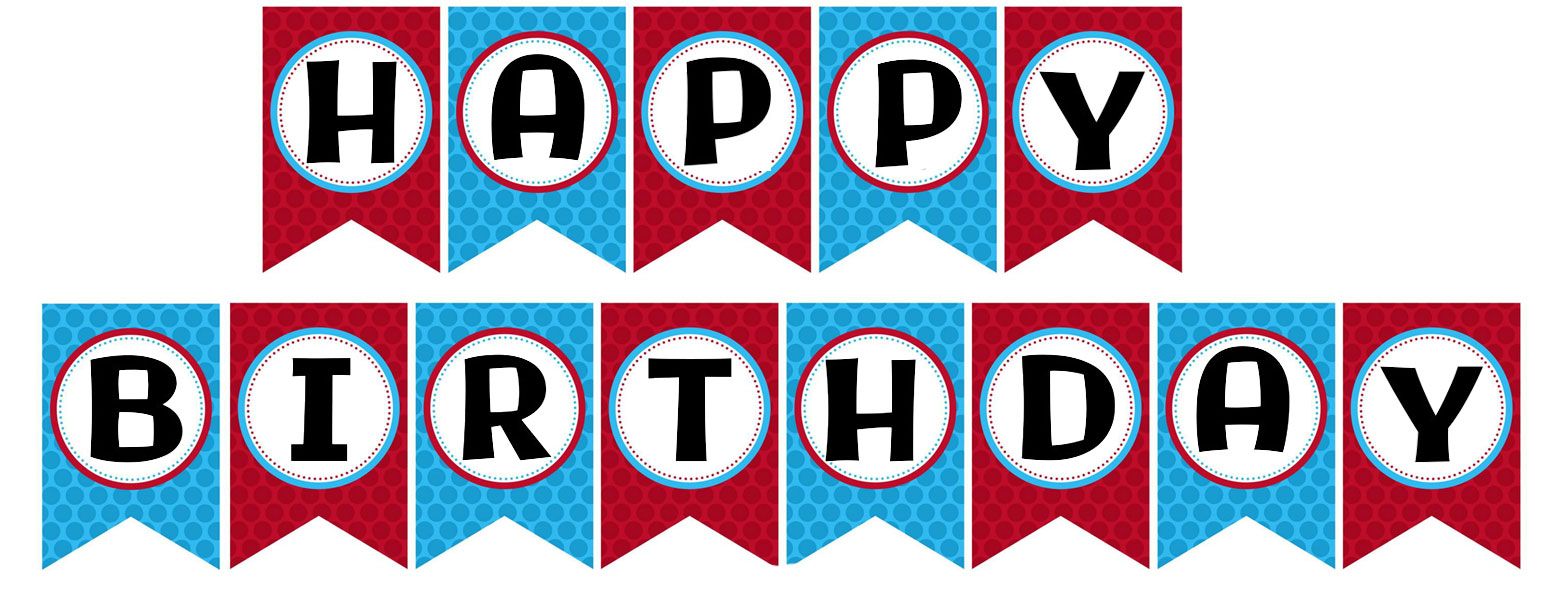 Happy Birthday Banner - 10 Free PDF Printables | Printablee