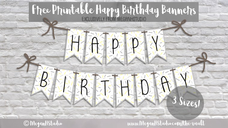 happy birthday banners to print off