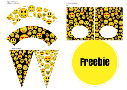 happy birthday emoji printable