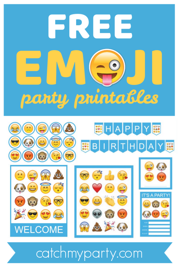 happy birthday emoji printable