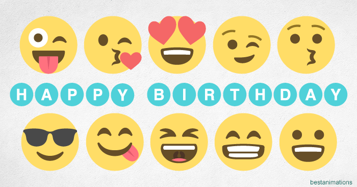 happy birthday emoji printable