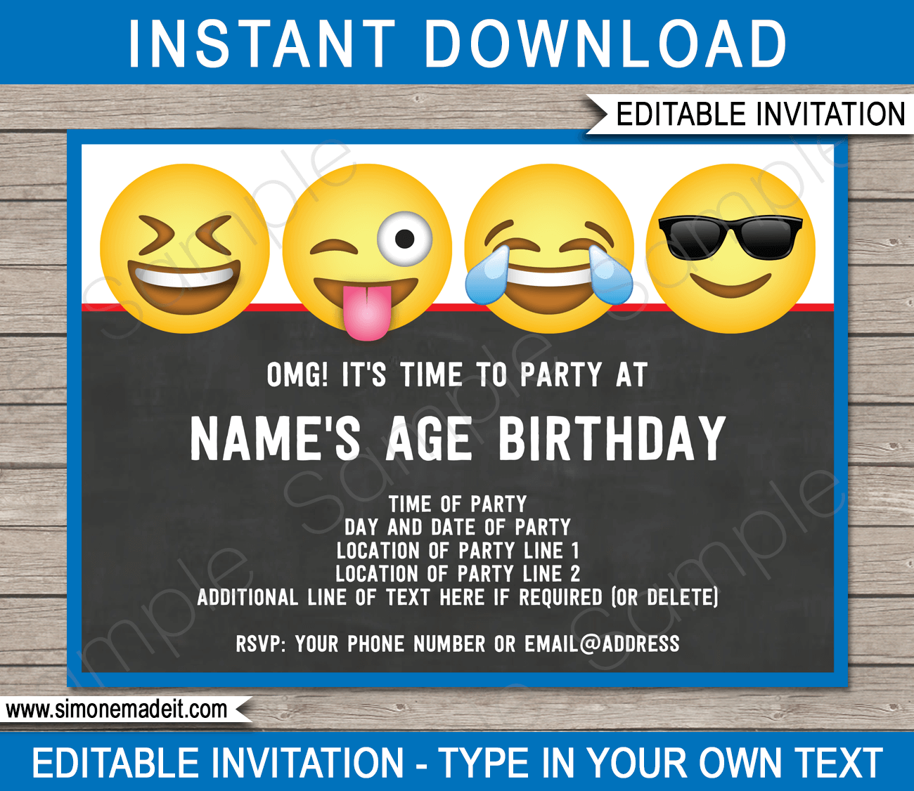 happy birthday emoji printable