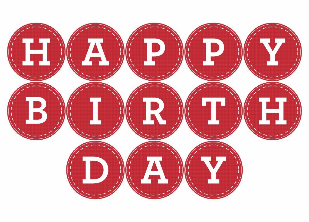 happy birthday individual letters printable