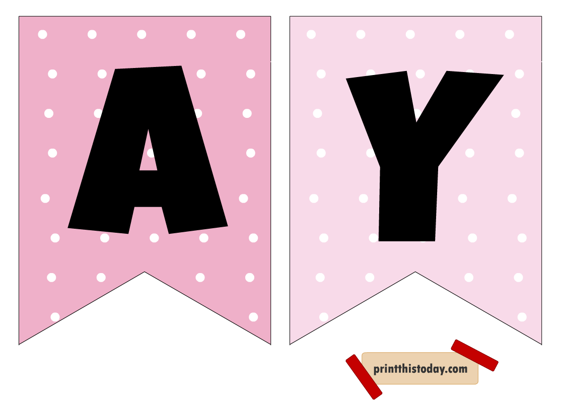 happy birthday individual letters printable