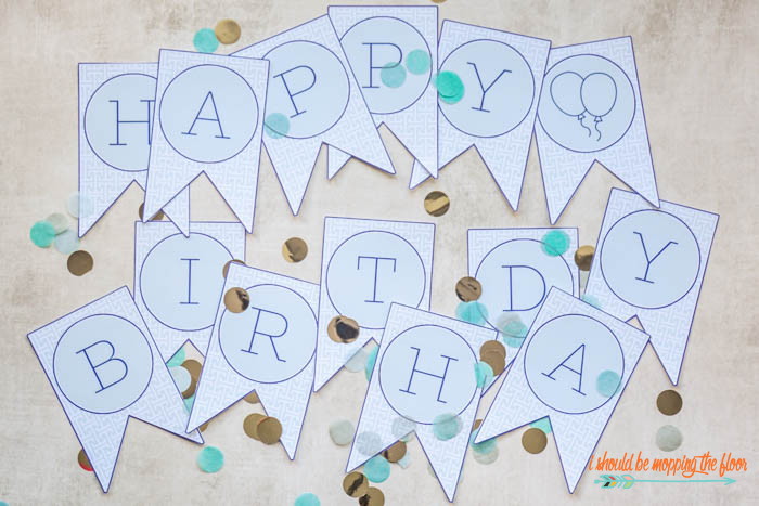 happy birthday individual letters printable