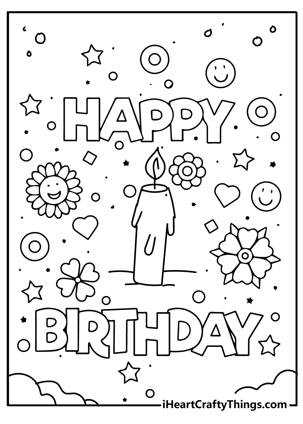 happy birthday printable a4