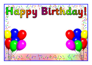 happy birthday printable a4