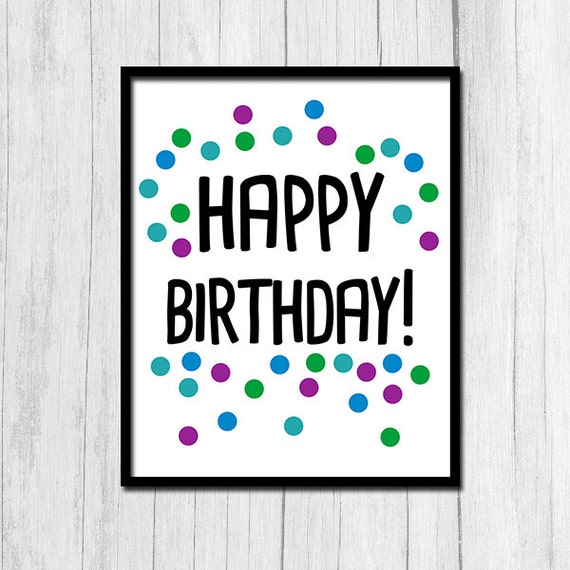 happy birthday printable art