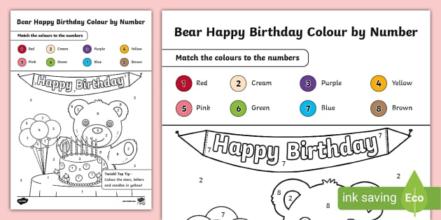 happy birthday worksheet