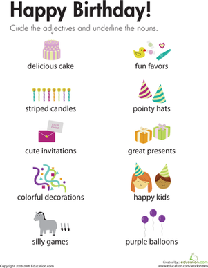 happy birthday worksheet