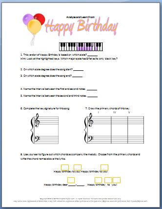 happy birthday worksheet