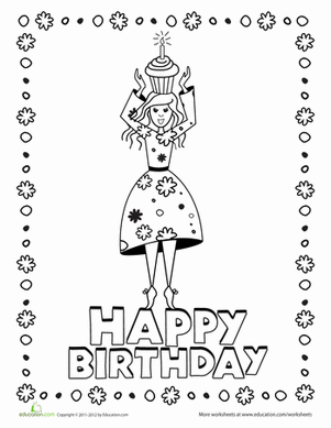happy birthday worksheet