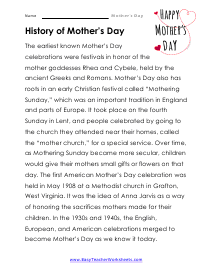 happy mother s day worksheet