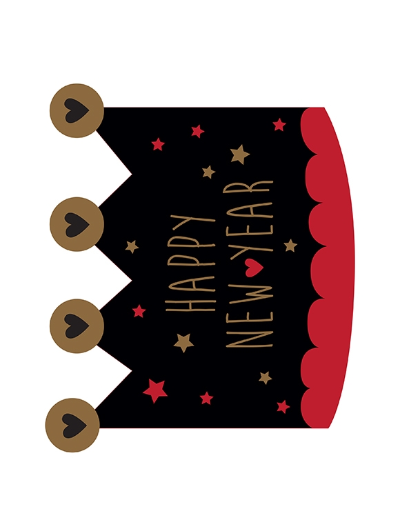 happy new year photo booth props printable