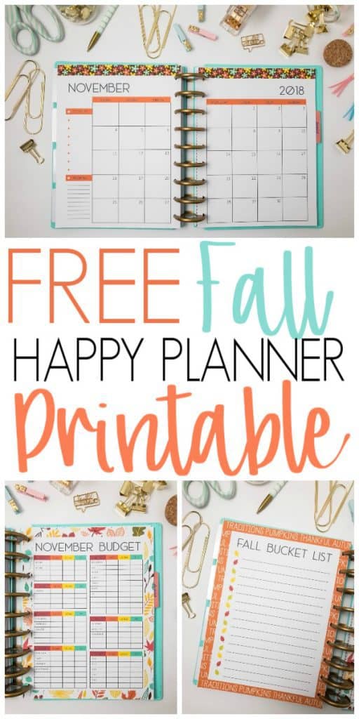 happy planner budget printable free