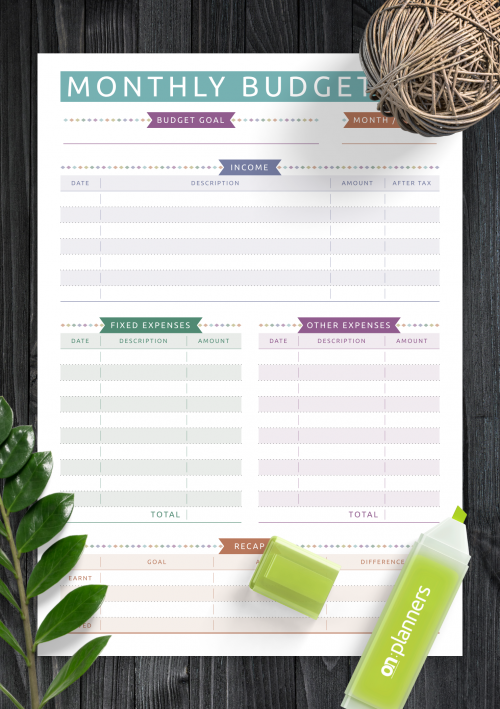 happy planner budget printable free