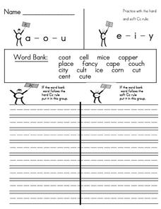 Hard and Soft C and G online activity for 3rd Grade  
