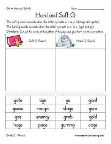 hard and soft g worksheet